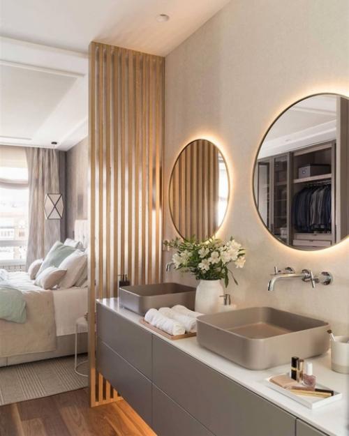 Где разместить круглое зеркало? 05