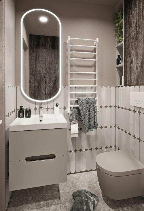 Проект маленькой квартиры - студии всего 14 м 2 (длина 4, 56 х ширина 3, 15 м) с комнатой 9 м 2! 07