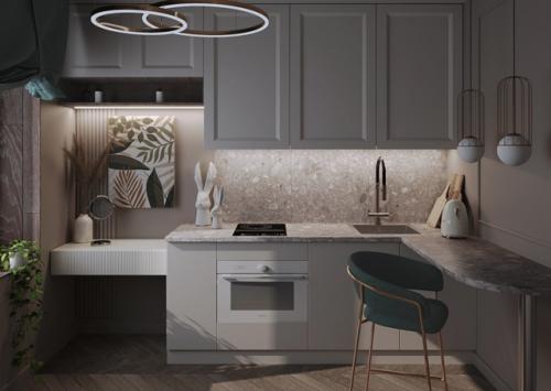 Проект маленькой квартиры - студии всего 14 м 2 (длина 4, 56 х ширина 3, 15 м) с комнатой 9 м 2! 02