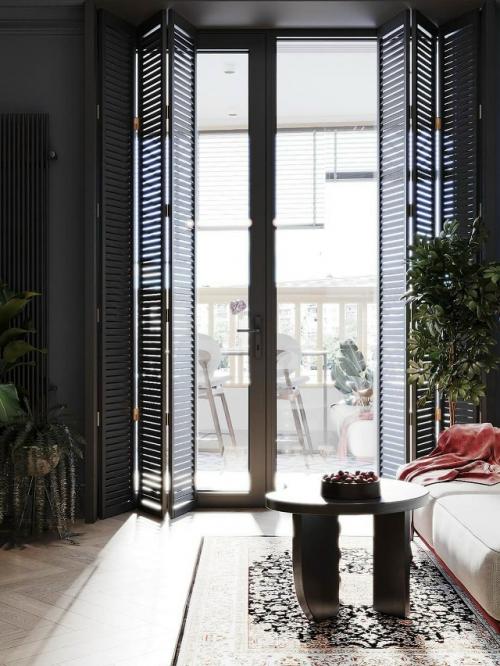 Интерьер кухни - гостиной в ЖК Форивер, Москва. 09