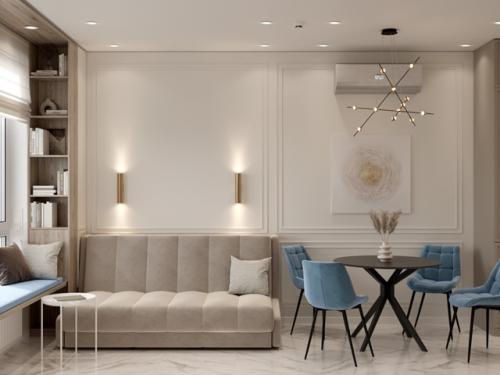 Проект однокомнатной квартиры 38, 5 м 2 в Москве.