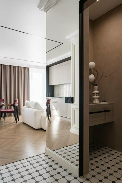 Реализованный интерьер квартиры, площадью 62 кв. 02