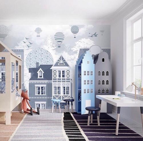 Эффектный и популярный вариант создания стильного интерьера детской комнаты - поклеить фотообои. 02