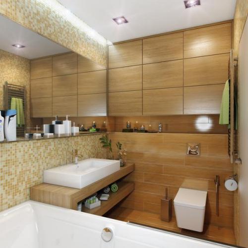 Очень часто можно встретить в современных интерьерах в качестве напольного покрытия.