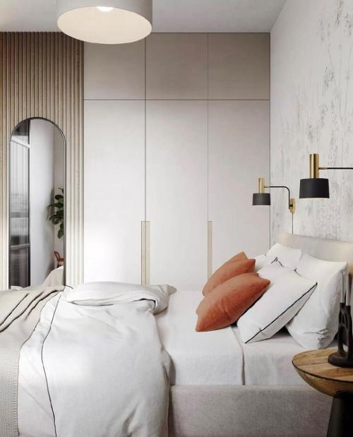 Интерьер квартиры площадью 30 м 2. спальня - атмосфера, цветовые решения и стиль перенесены из кухни - гостиной. 08