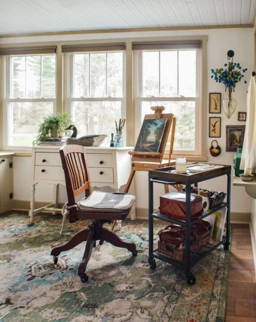 Домашний уют и очаровательный коттедж в горах поконос, украшенный винтажными Находками, картинами и рукоделием. 05 Домашний уют и очаровательный коттедж в горах поконос, украшенный винтажными Находками, картинами и рукоделием. 05