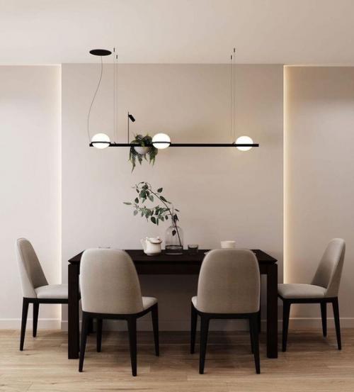 Лаконичная кухня - гостиная с грамотно подобранной палитрой. 01