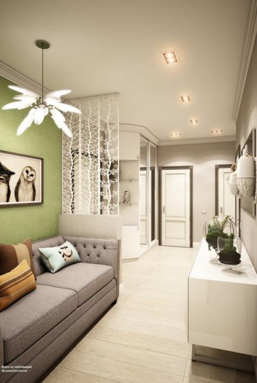 Проект интерьера двухкомнатной квартиры. 01