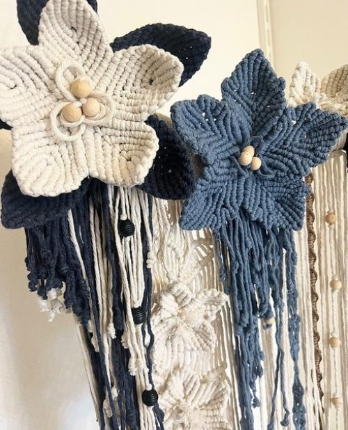 Панно макраме - изящный и оригинальный способ декорирования стен в помещении. 01