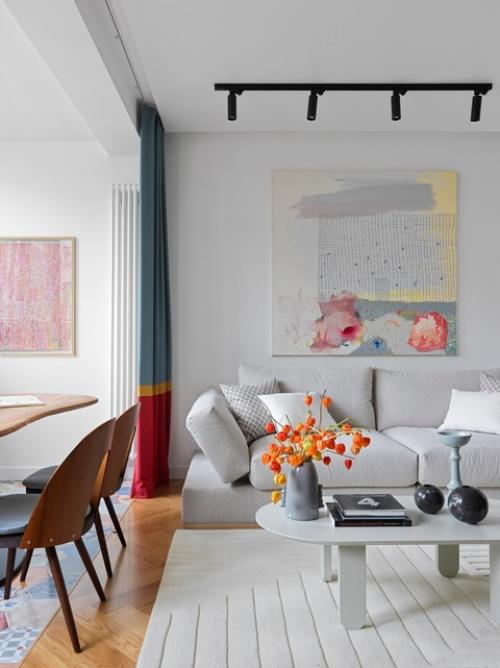 Реализованный интерьер московской квартиры с яркими акцентами, площадью 134 мкв. 05