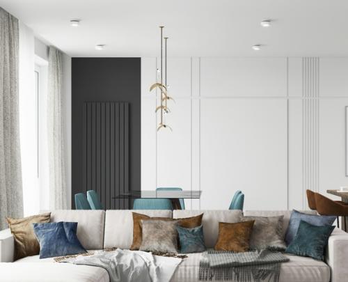 Современный интерьер кухни - гостиной. 04