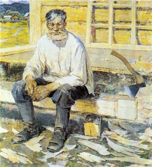 Деревянное зодчество. От кудрявых стружек тянет смолью, духовит, как улей, белый сруб. 02