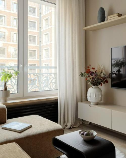 Интерьер однокомнатной квартиры 50 м 2 в Санкт-петербурге. 06