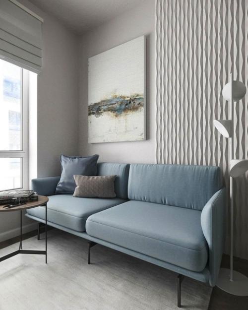 Очень приятная цветовая гамма в интерьере квартиры - студии. 04