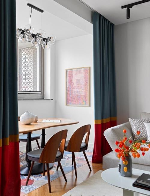 Реализованный интерьер московской квартиры с яркими акцентами, площадью 134 мкв. 01