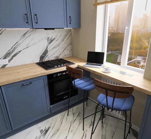 Небольшая кухня. Красивая, стильная. 02