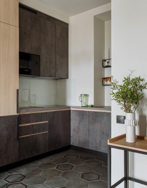 Стильная небольшая квартира с яркими акцентами. 05