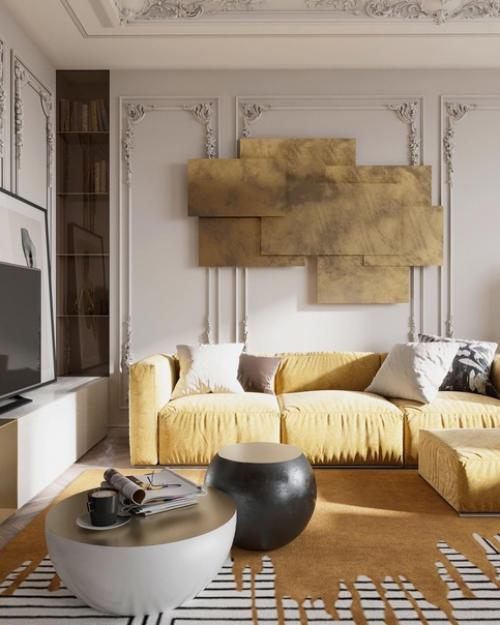 День мы начнём с дизайна кухни - гостиной площадью 41 кв. 05