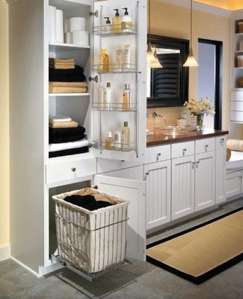 Интересные системы хранения в ванной комнат. 02