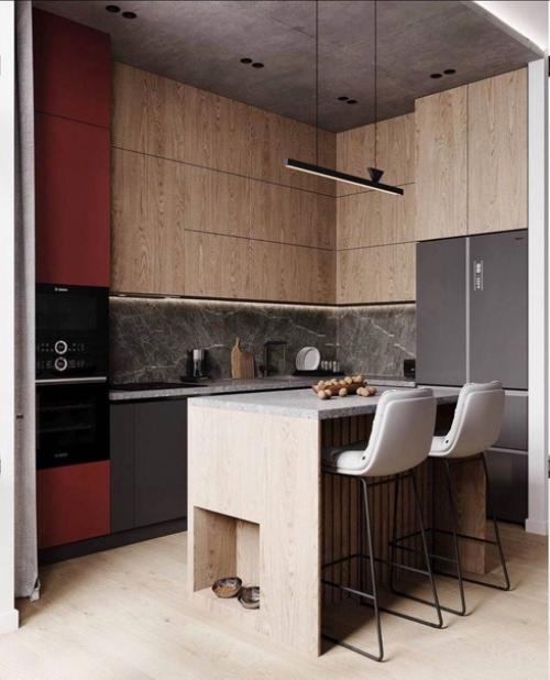 Уютный интерьер кухни - гостиной. 01