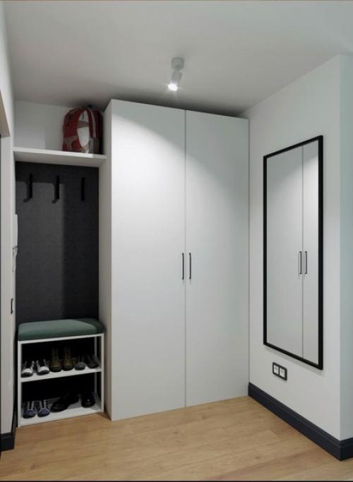 Интерьер с мятным акцентным цветом, который органично смотрятся в современном стиле. 08