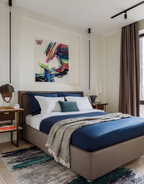 Стильная небольшая квартира с яркими акцентами. 06