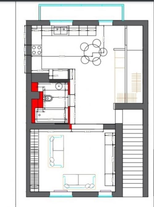 Кухня и гостиная в таун - хаусе. 07