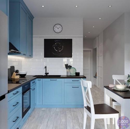 Кухня и гостиная - прекрасный вариант дизайна интерьера. 01