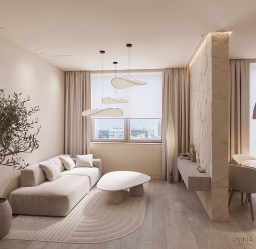 Светлый интерьер квартиры 34. 02