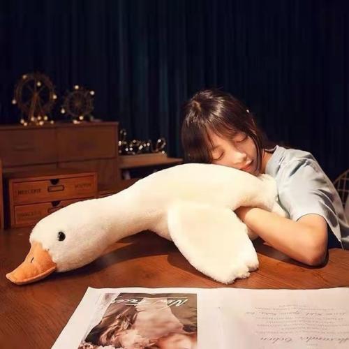 Мягкая игрушка - подушка, белый гусь очаровательный и нежный! 01