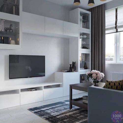 Кухня и гостиная - прекрасный вариант дизайна интерьера. 05