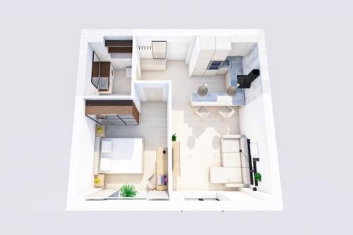 Интерьер квартиры 40 кв. 09