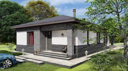 Эскизный проект удобного одноэтажного дома. 03