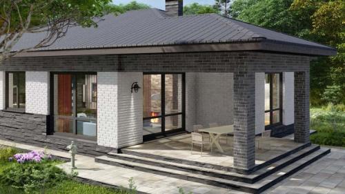 Эскизный проект удобного одноэтажного дома. 02