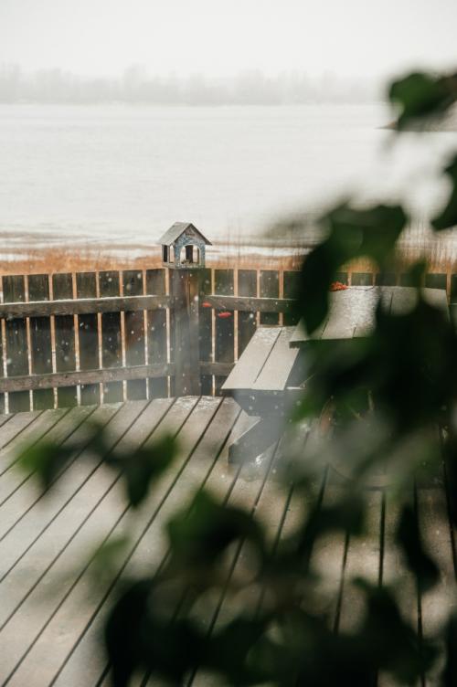 Первый пушистый снег именно с таким видом из окна встретила. 05