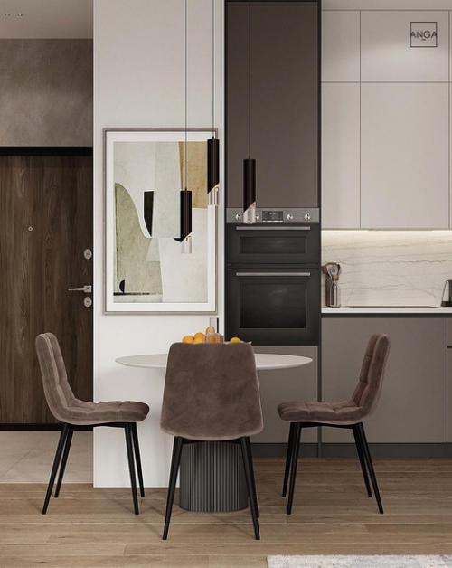 Стильная кухня - гостиная. 06