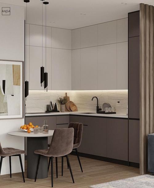 Стильная кухня - гостиная. 02