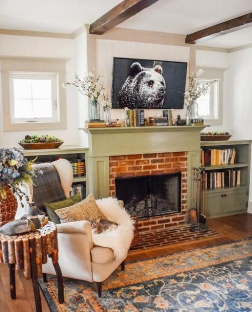 Домашний уют и очаровательный коттедж в горах поконос, украшенный винтажными Находками, картинами и рукоделием. 02 Домашний уют и очаровательный коттедж в горах поконос, украшенный винтажными Находками, картинами и рукоделием. 02