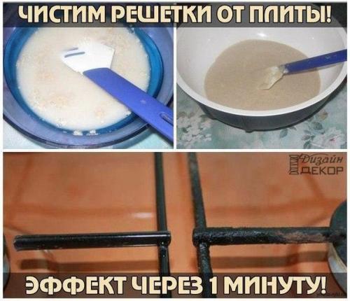 Мы чистим решетки от плиты! 

