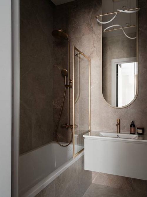 Трешка с кухней в коридоре: элегантный интерьер квартиры. 08