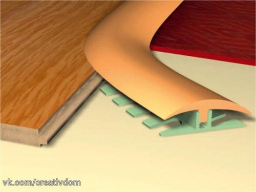 Комбинирование кафельной плитки и ламината. 01