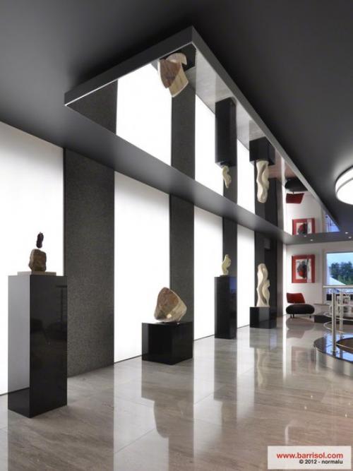 Зеркальный потолок в интерьере. 06