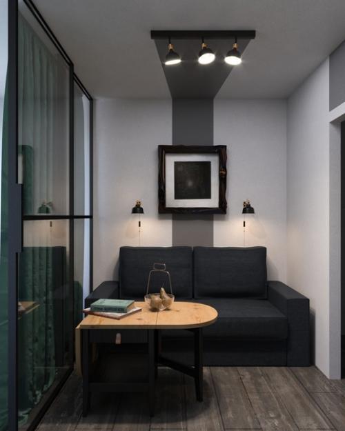 Дизaйн - пpоeкт квaртиpы - cтудии 28 кBм. 03