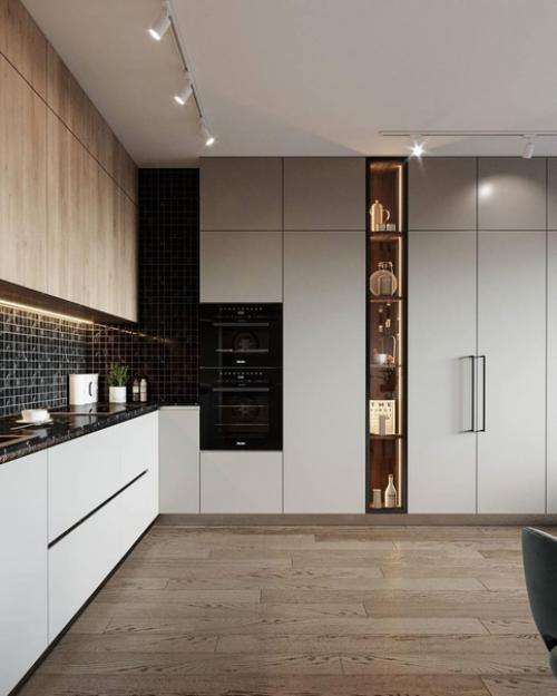 Кухня - гостиная в однокомнатной квартире. 02