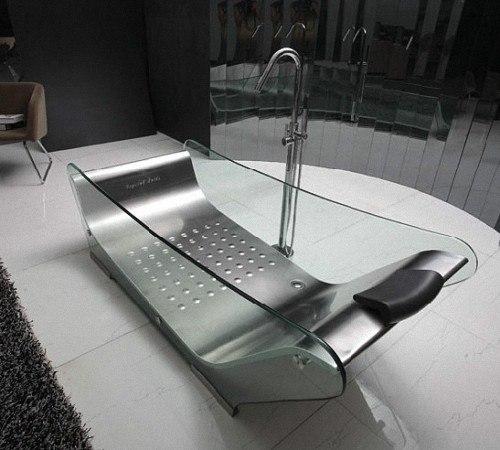 Стеклянная ванна: фото - идеи. 02