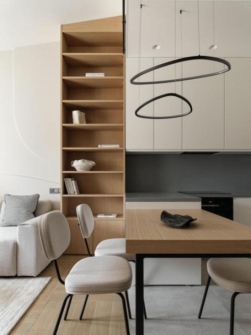 Реализованный интерьер светлой квартиры, площадью 75 кв. 01