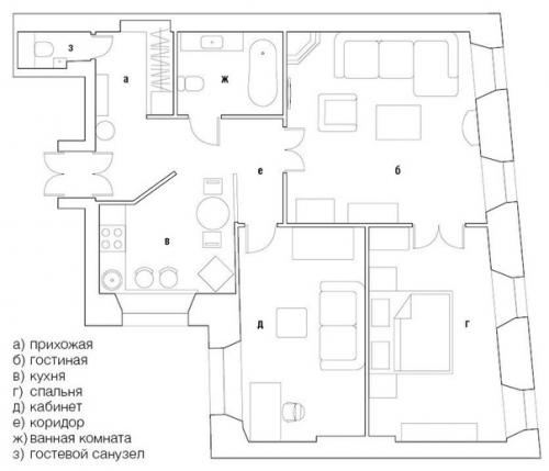 Уютный интерьер в бывшем доходном доме 1898 года в самом центре Санкт-петербурга. 09