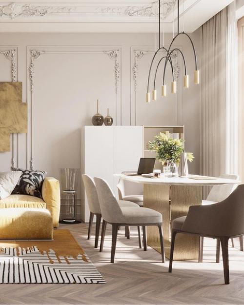 День мы начнём с дизайна кухни - гостиной площадью 41 кв. 03