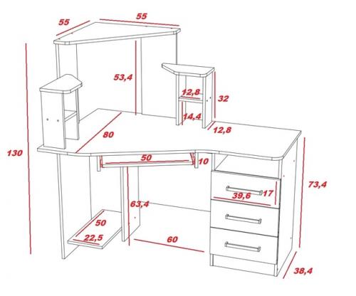 Черная пятница!  Стол компьютерный Каспер за 6990 р! 02