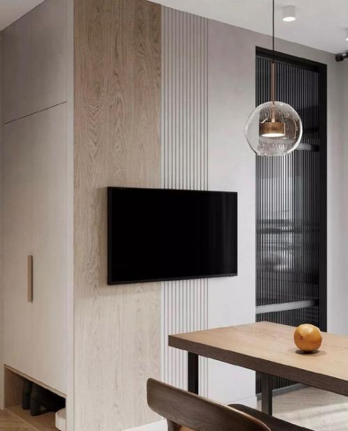 Интерьер квартиры площадью 30 м 2. спальня - атмосфера, цветовые решения и стиль перенесены из кухни - гостиной. 05